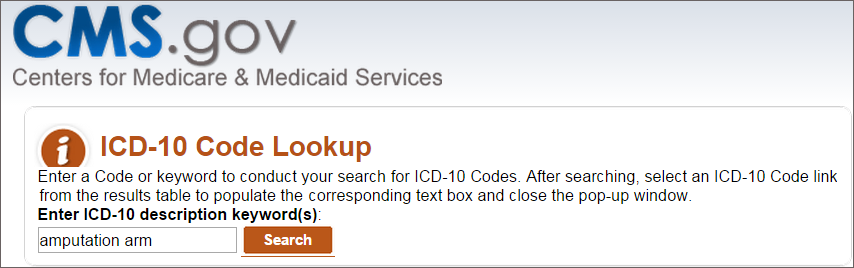 ICD-10 Code Lookup Tool