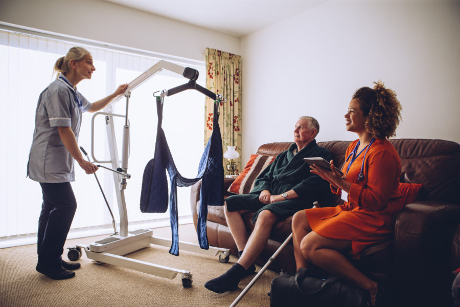 Lifting techniques for caregivers