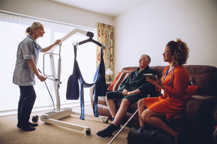 Lifting techniques for caregivers