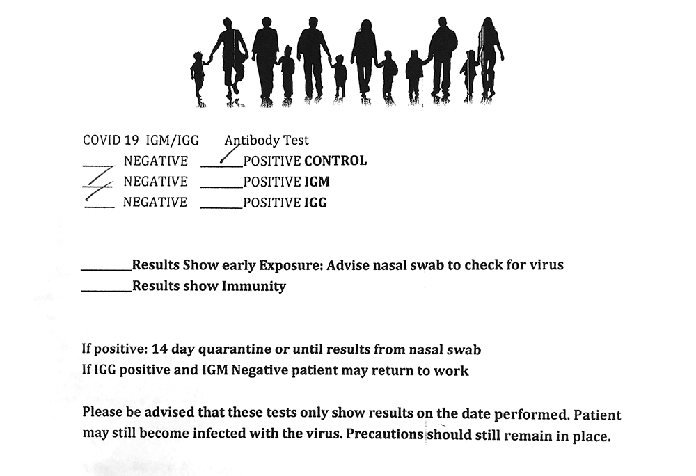 covid 19 rapid antibody test results