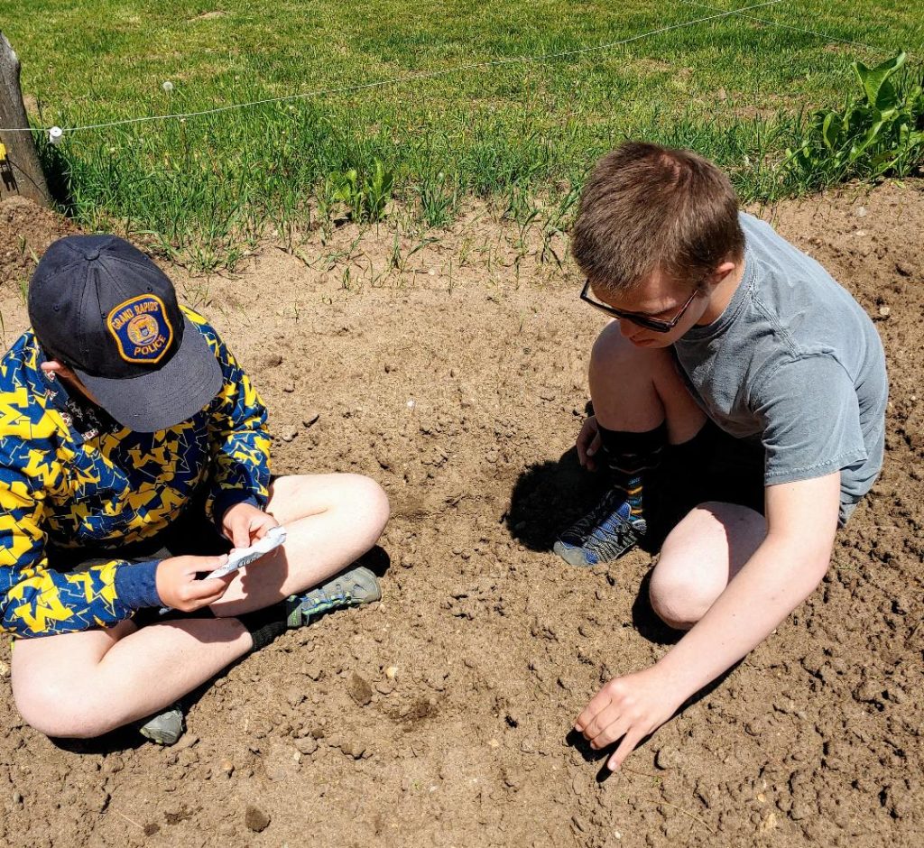 gardening with my kids