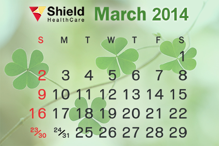 Shield HealthCare March 2014 Calendar