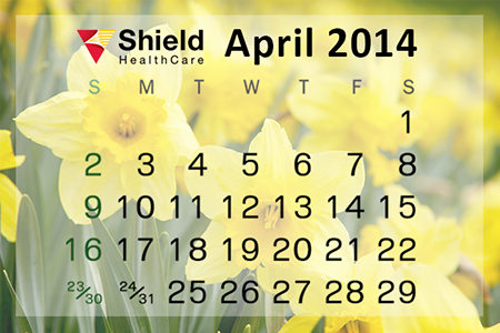 Shield HealthCare April 2014 Calendar
