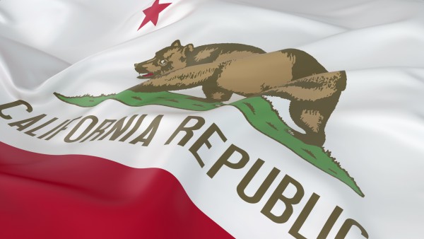 Falling California State Flag