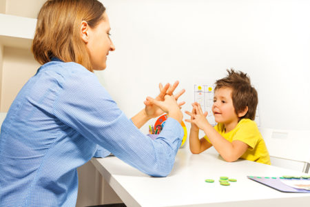 Sign language for children with autism