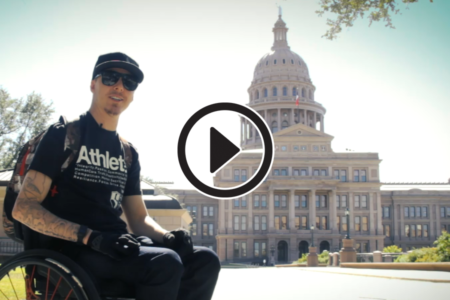 using a wheelchair in Austin